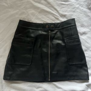 Free people leather skirt